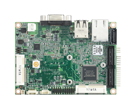 2.5" Pico-ITX Embedded Single Board Computer Intel<sup>®</sup> Atom N455, DDR3, VGA, LVDS, GbE and MIOe Expansion